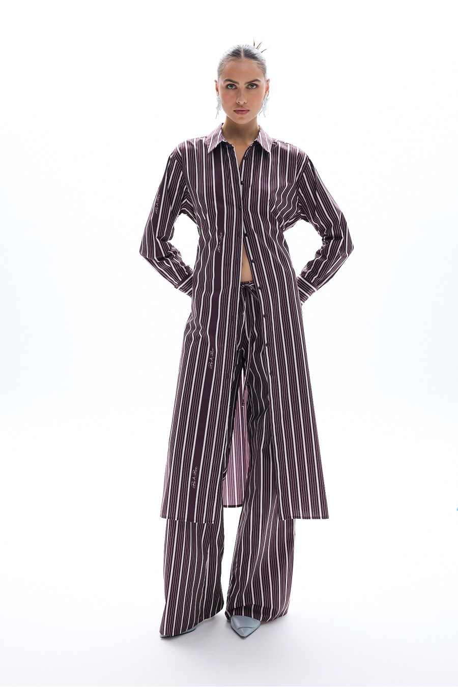 Be A Bee Maroon Striped...